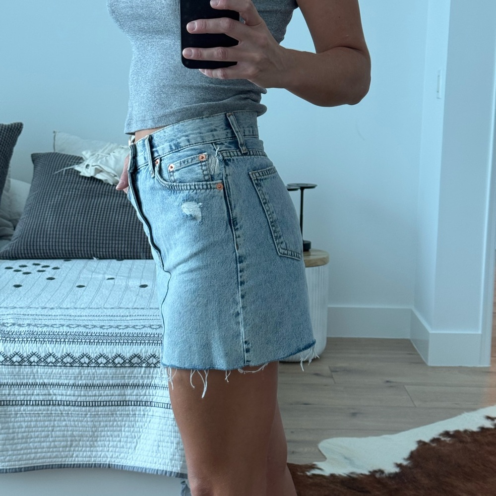 Mango Denim Mini Skirt - Picture 2 of 6